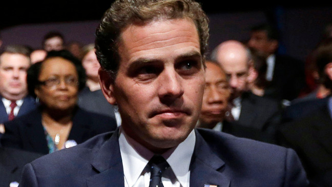 FILE - Hunter Biden waits for the start of the his father's, Vice President Joe Biden's, debate at Centre College in Danville, Ky, Oct. 11, 2012.  (AP Photo/Pablo Martinez Monsivais, File)